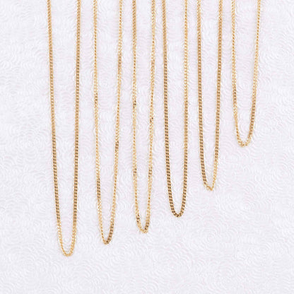 14K Gold Filled Plus™ Diamond Cut Curb Chain: 24" / 1.4mm