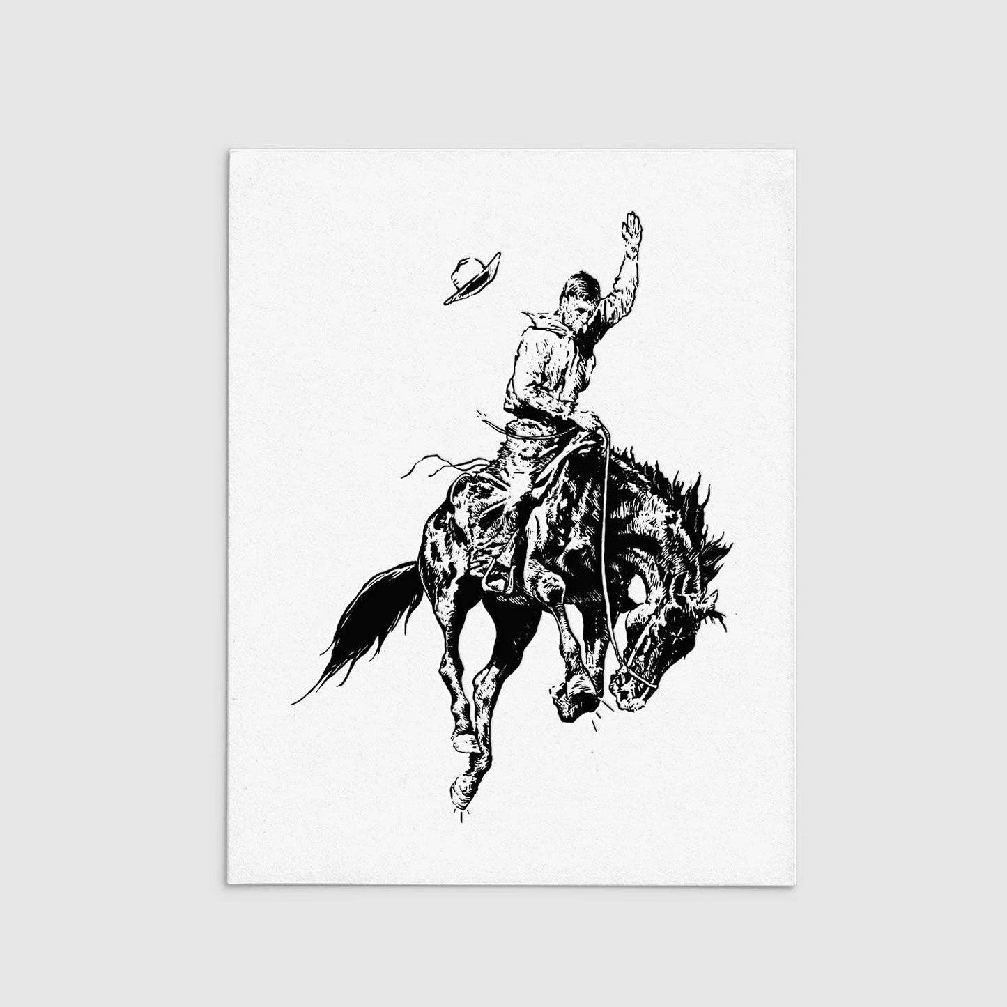Framed Cowboy No. 2 - (8 x 10) Letterpress Print
