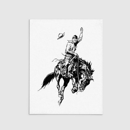 Framed Cowboy No. 2 - (8 x 10) Letterpress Print