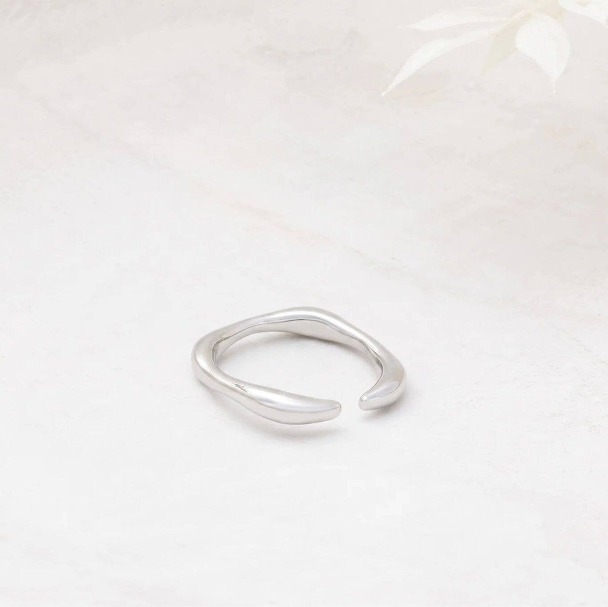 18K Gold PVD  Adjustable Simple Ring: Gold