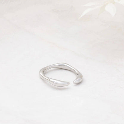18K Gold PVD  Adjustable Simple Ring: Gold