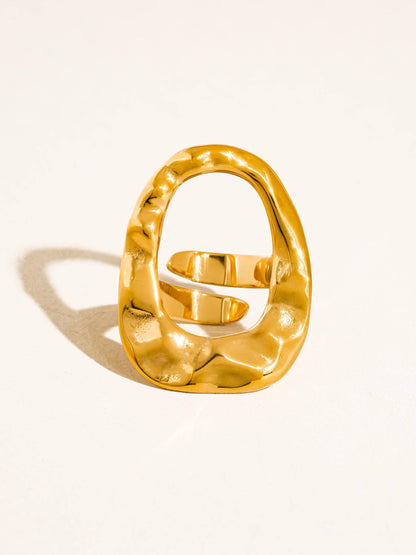 18K Gold Non-Tarnish Statement Rings: Saffelle-Bar