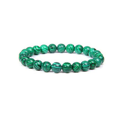 8MM Elastic Natural Stone Bracelets - CS: Imitation sunstone