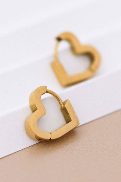 18K Gold Plated Waterproof Stainless Steel Hoop Earrings - 7010: S0OX3T7010