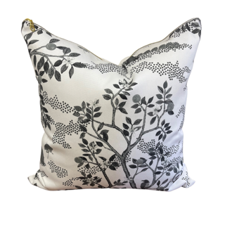 Griege and White Citrus Grove Pillow Cover - Danika Herrick