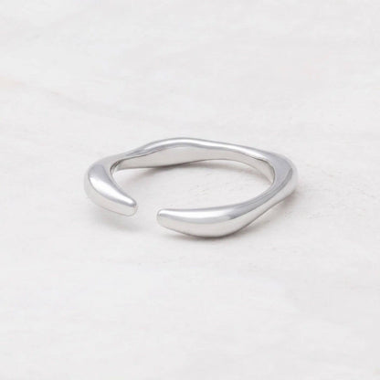 18K Gold PVD  Adjustable Simple Ring: Gold