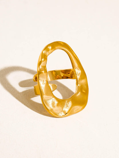 18K Gold Non-Tarnish Statement Rings: Saffelle-Bar