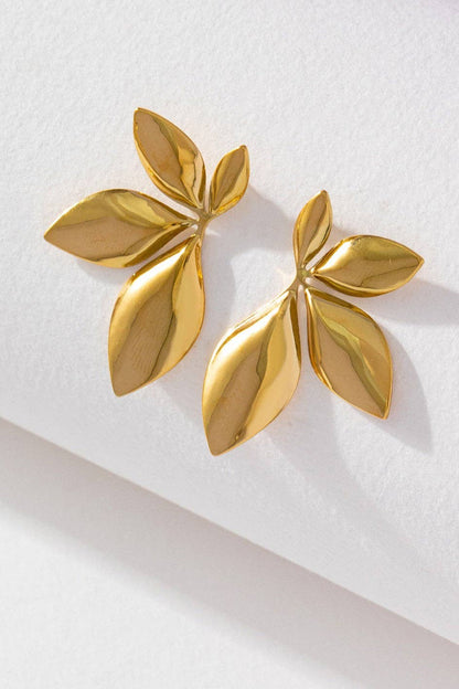 18K Gold Plated Waterproof Stainless Steel Stud Earrings - 7127: S0OX3T7127
