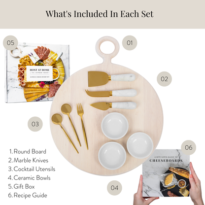 10 Piece Black  Charcuterie Board Gift Set Starter Kit