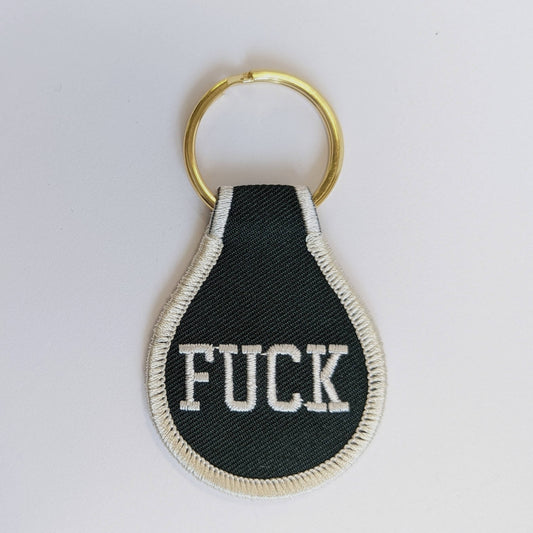Fuck Embroidered Key Tag