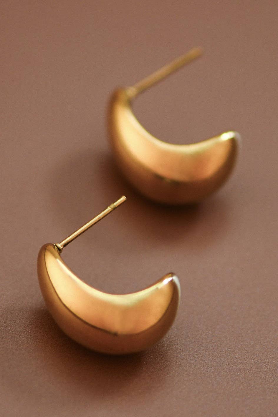 18K Gold Plated Waterproof Stainless Steel Stud Earrings - 7492: S0OX3T7492 Gold