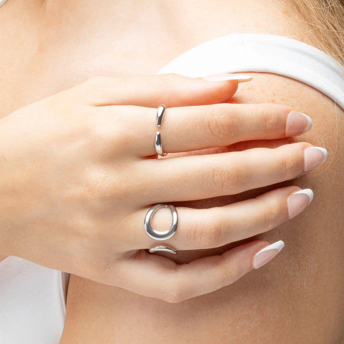 18K Gold PVD  Adjustable Simple Ring: Gold