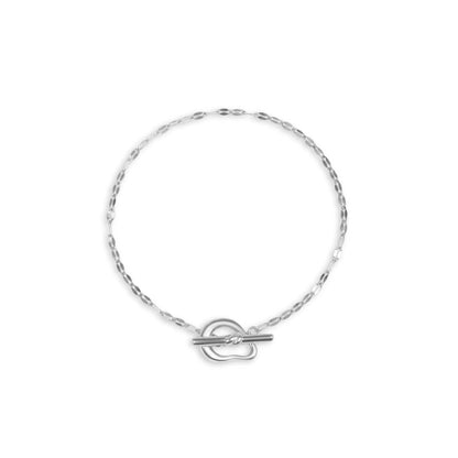 18K Gold PVD Abstract Carabiner Bracelet: Gold