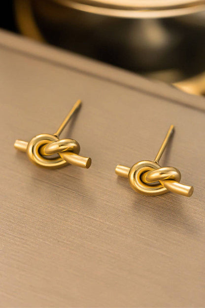 18K Gold Plated Waterproof Stainless Steel Stud Earrings - 6894: S0OX3T6894
