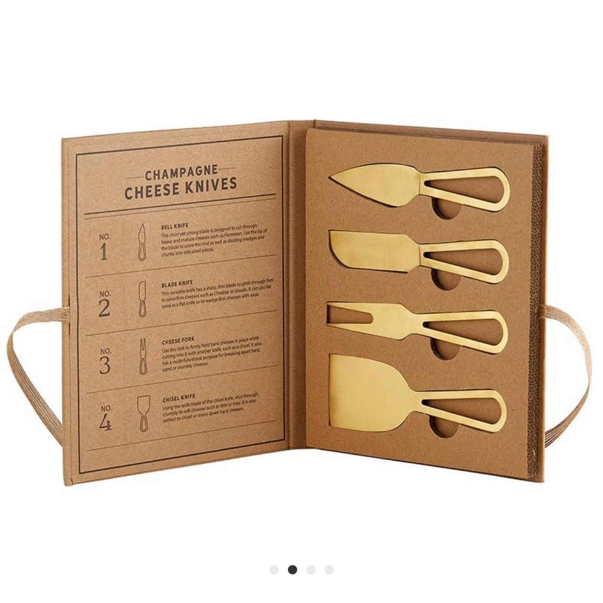 Gift Box - Champagne Gold Cheese Knives