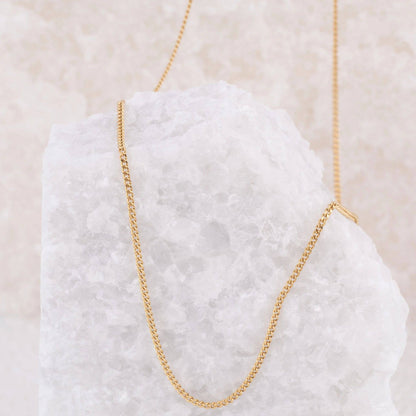 14K Gold Filled Plus™ Diamond Cut Curb Chain: 24" / 1.4mm
