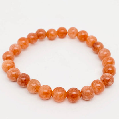 8MM Elastic Natural Stone Bracelets - CS: Goldstone