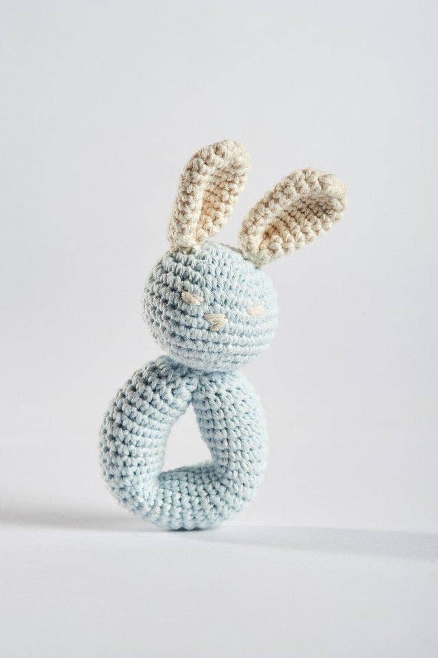 Organic Baby Toy - Rattle | Blue Bunny