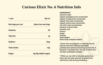 Curious Elixir No. 6 Booze-Free Cocktails: 24 Cocktails in 12 Cans