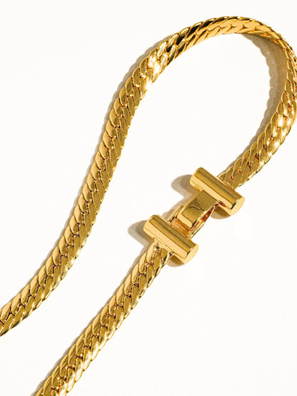 Savannah 18K Gold T Bold Chain Choker: Yellow Gold
