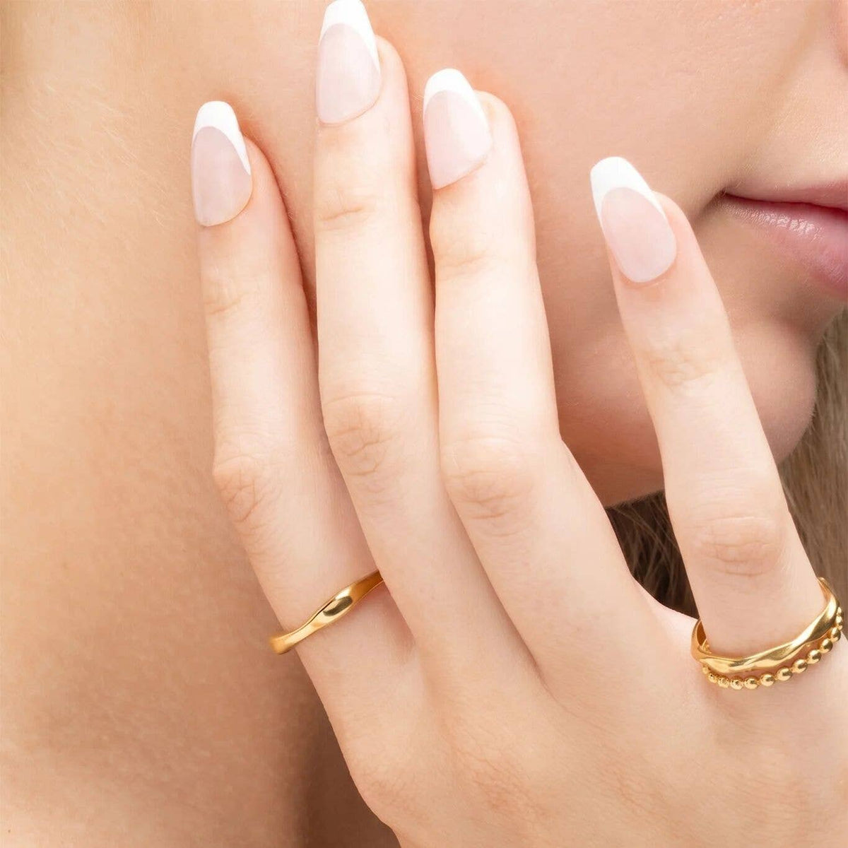 18K Gold PVD  Adjustable Simple Ring: Gold