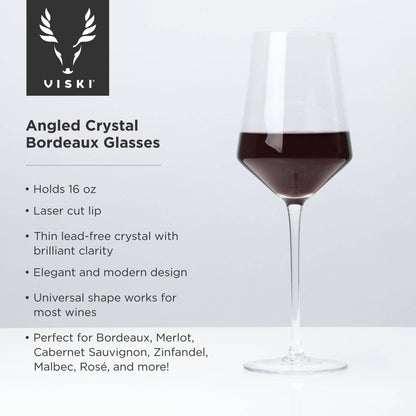 Crystal Wine Glasses & Corkscrew Gift Box Set