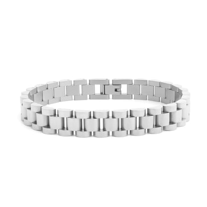 18K Tarnish free Watchband Chain Bracelet: Gold