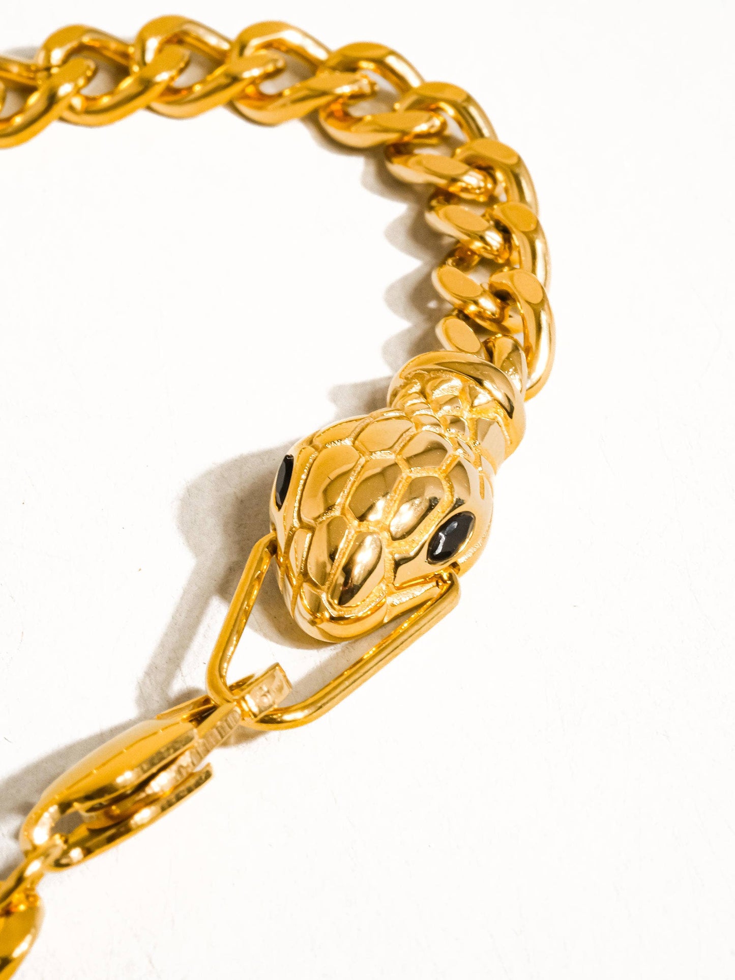 Habu 18K Gold Non-Tarnish Serpent Bracelet: Yellow Gold