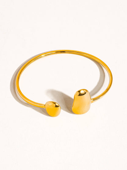 Mazie 18K Non-Tarnish Round Thin Bracelet: Yellow Gold