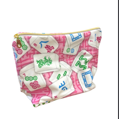 Mahjong Tile Bag - Pink Mahjong Tiles