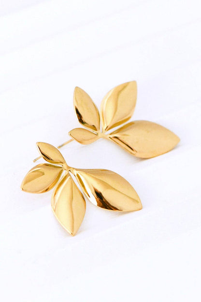 18K Gold Plated Waterproof Stainless Steel Stud Earrings - 7127: S0OX3T7127