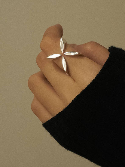 Peliah 18K Gold Non-Tarnish x Cross Ring: Yellow Gold