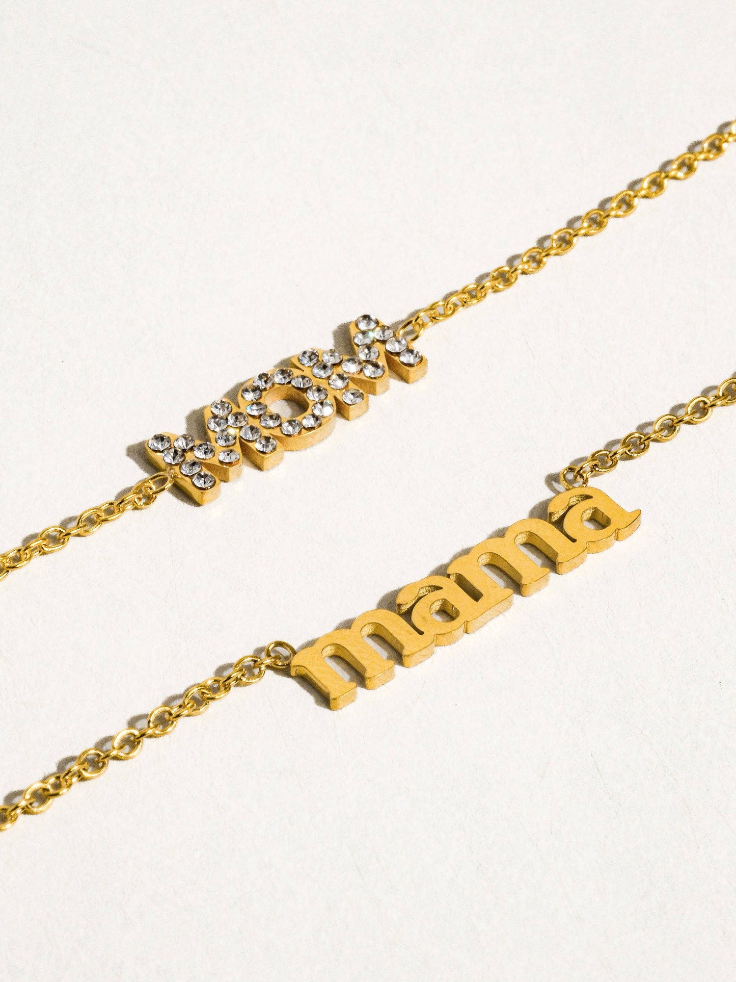 Mother's Day 18K Gold Non-Tarnish Necklace: Mama-Gold