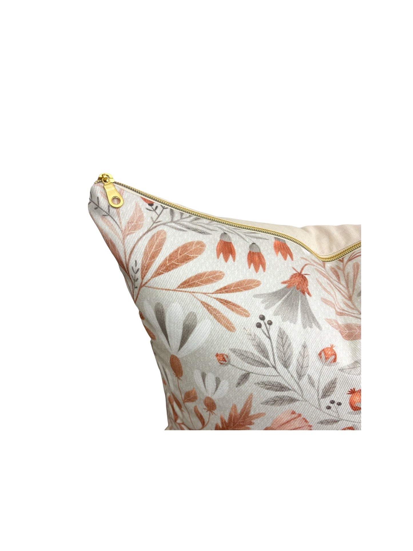 Beige and Grey Neutral Botanicals Pillow Cover