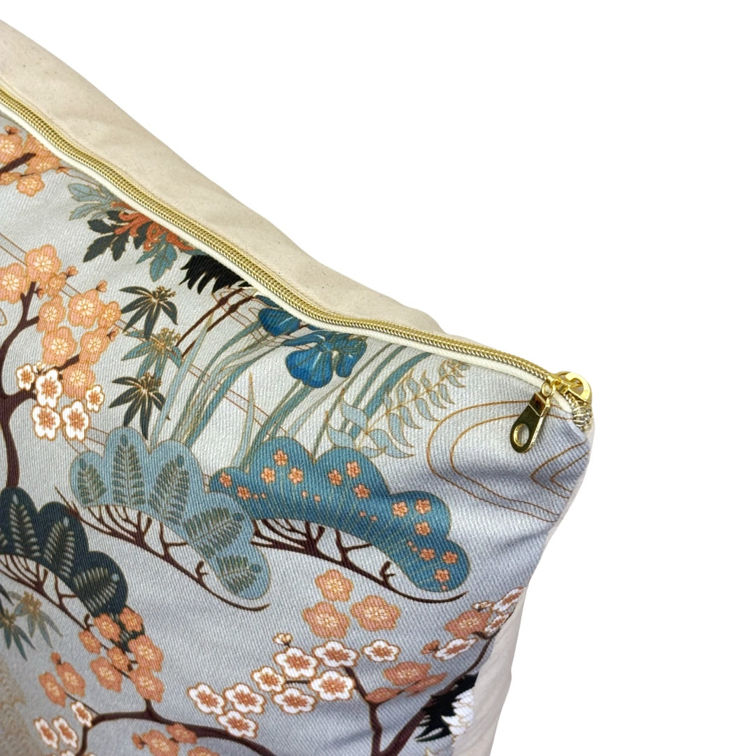 Gueth Japanese Garden in Gray Pillow Cover
