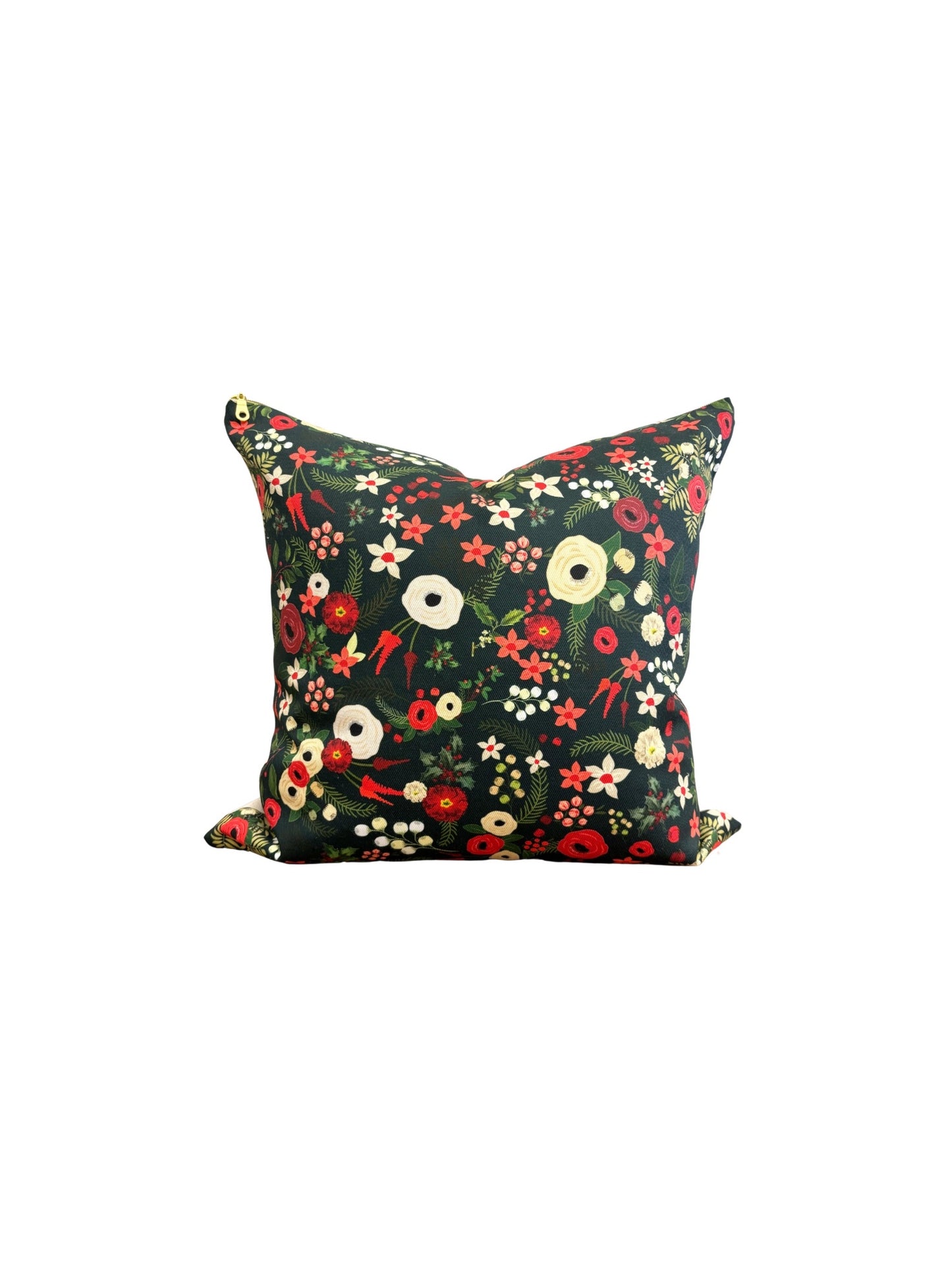 Vintage Christmas Pillow Cover - Hunter