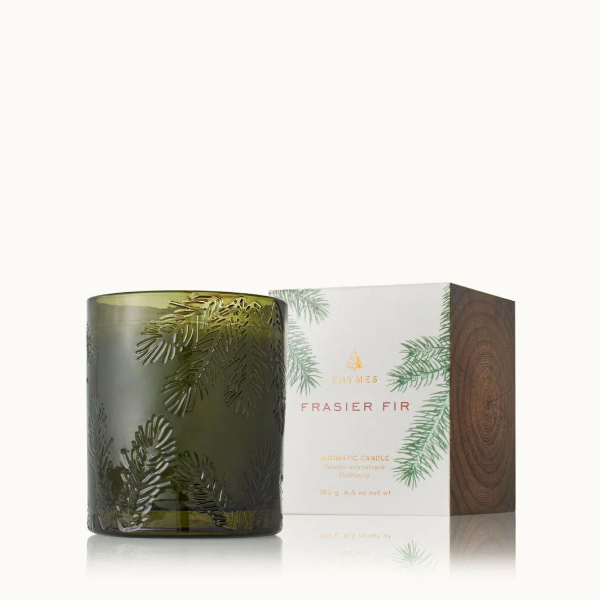 Thymes Frasier Fir Molded Green Glass
