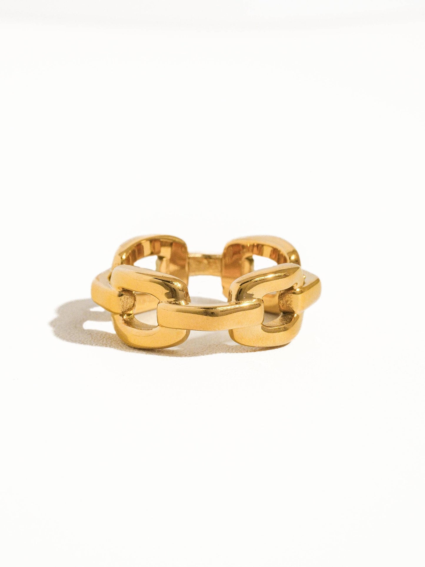 Brooklyn 18K Gold Stack Braided Non-Tarnish Ring: Yellow Gold / 7