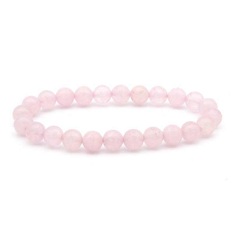 8MM Elastic Natural Stone Bracelets - Green stone