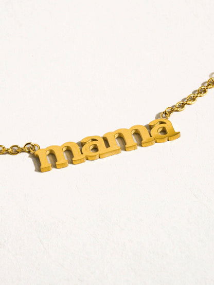 Mother's Day 18K Gold Non-Tarnish Necklace: Mama-Gold