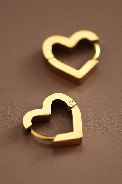 18K Gold Plated Waterproof Stainless Steel Hoop Earrings - 7010: S0OX3T7010