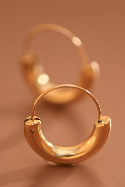 18K Gold Plated Waterproof Stainless Steel Hoop Earrings