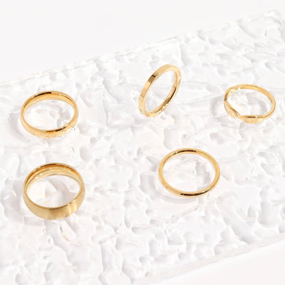 18K Gold PLATEDBlank Flat Band Ring: 5 / 3mm