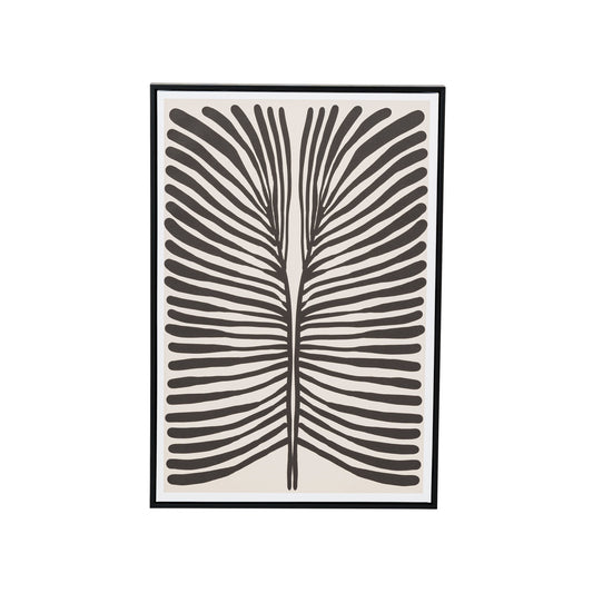 MDF Framed Textured Paper Wall Décor w/ Abstract Image