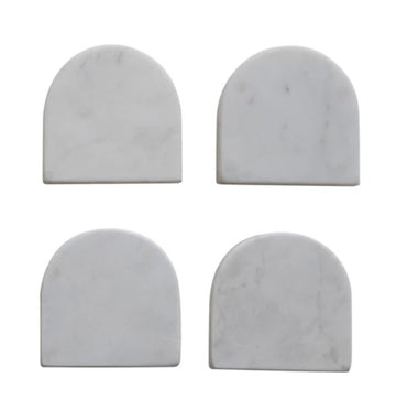 4 Arched Marble Coasters