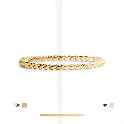 14K Gold Filled PLUS™ Braided Spacer Ring: Gold / 6