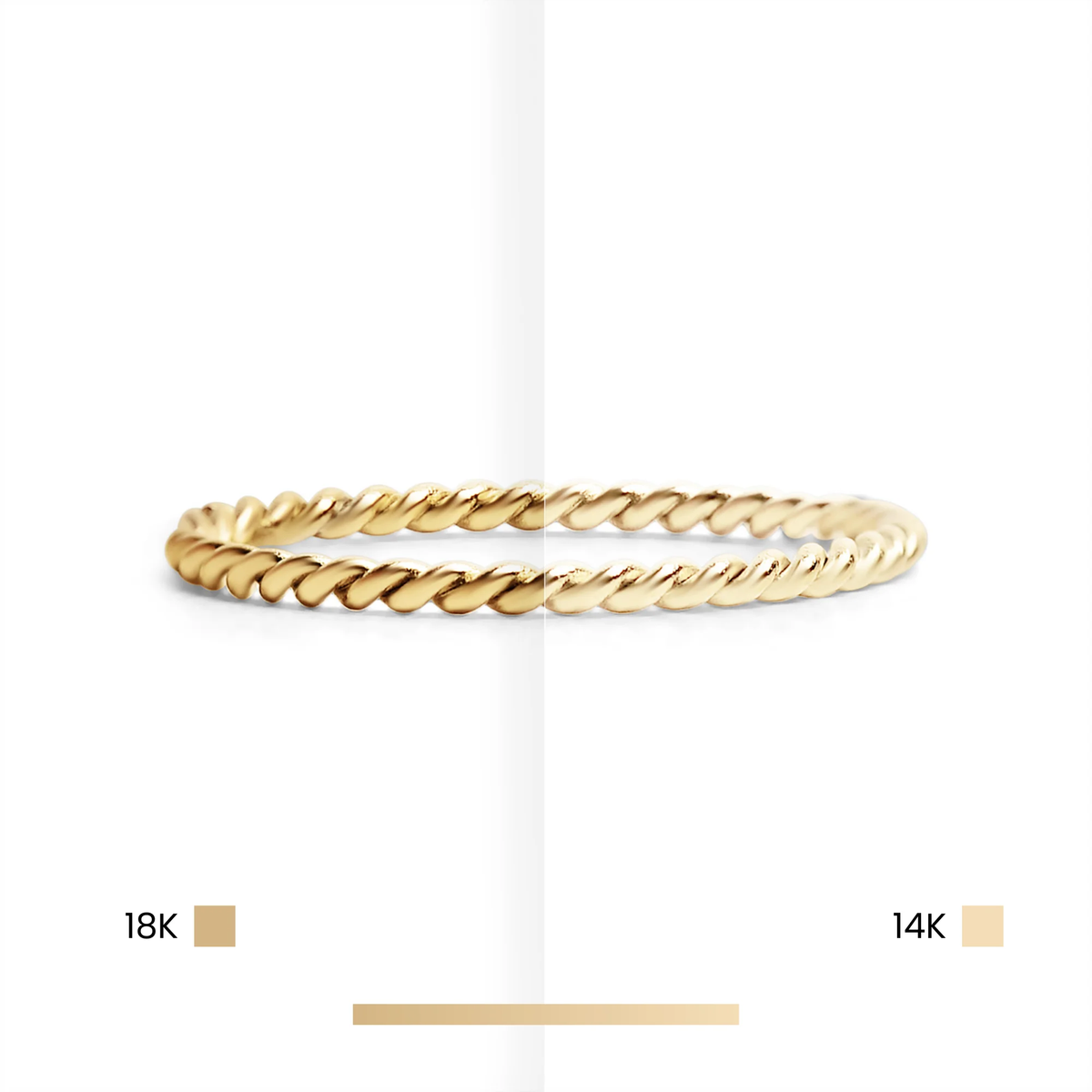 14K Gold Filled PLUS™ Braided Spacer Ring: Gold / 5