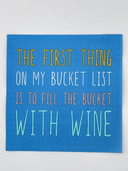Funny Cocktail Napkins | My Bucket List - 20ct