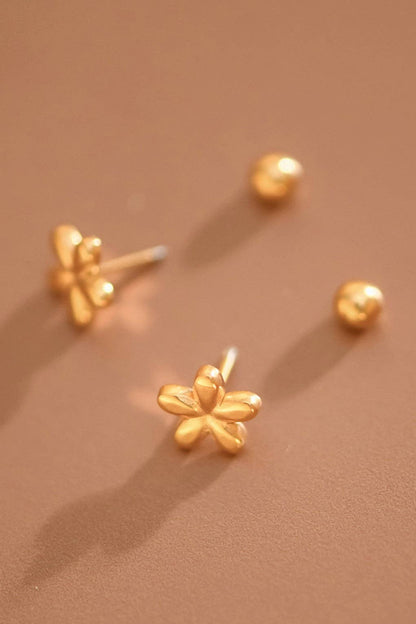 18K Gold Plated Waterproof Stainless Steel Stud Earrings - 7751: S0OX3T7751