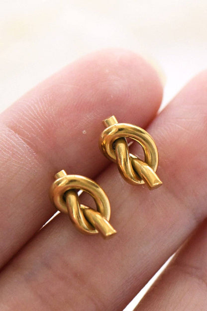 18K Gold Plated Waterproof Stainless Steel Stud Earrings - 6894: S0OX3T6894